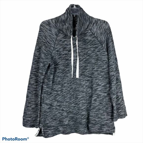 J.Crew Gray Turtleneck Tunic Heather Gray Sweater Sweatshirt Size S/M Pockets - Picture 2 of 10